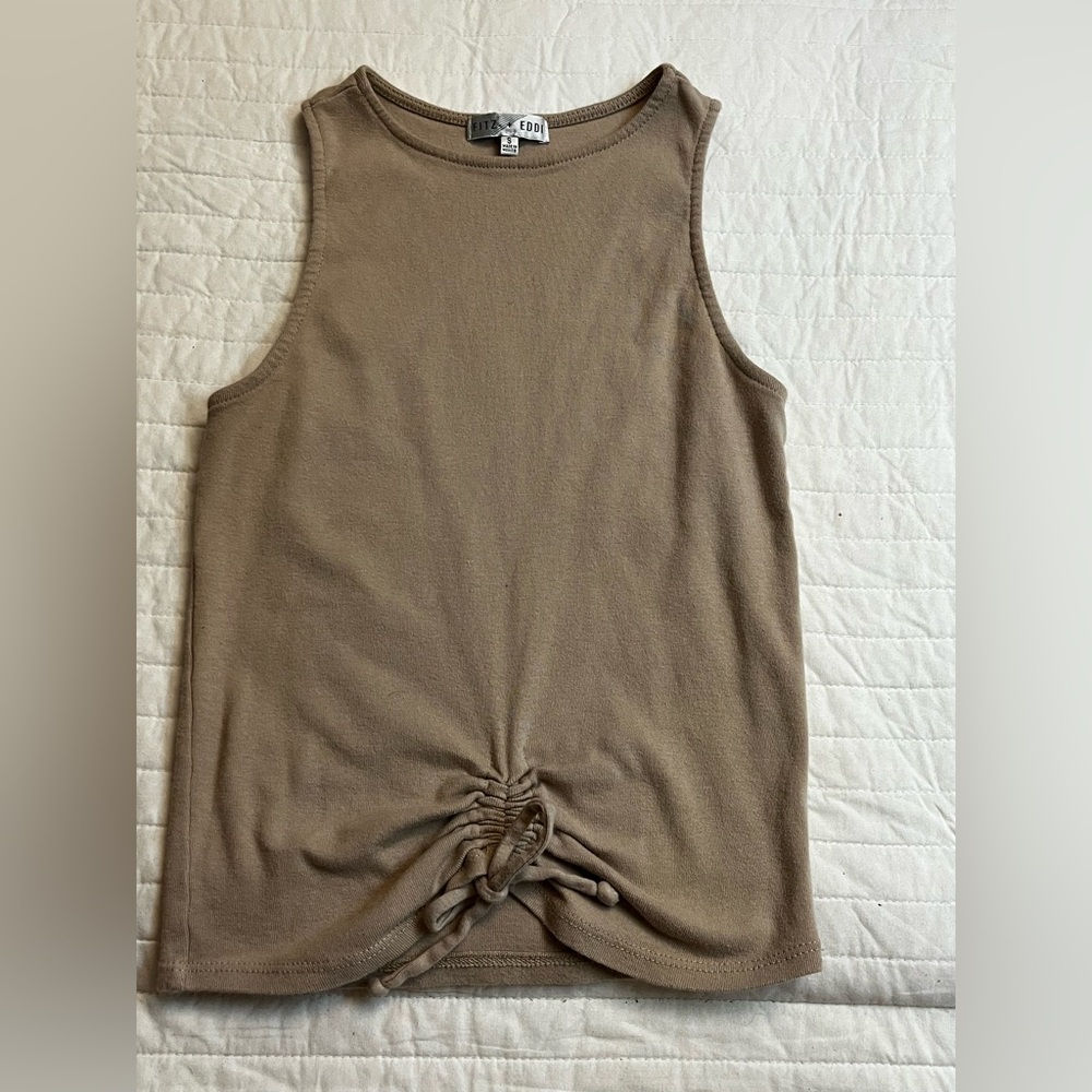 Fitz & Eddi tan cinch front tank top